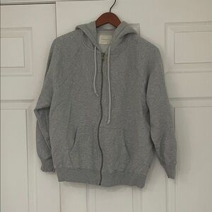 American Eagle Outfitters Heather Gray Zip-Up Hoodie - XS/S